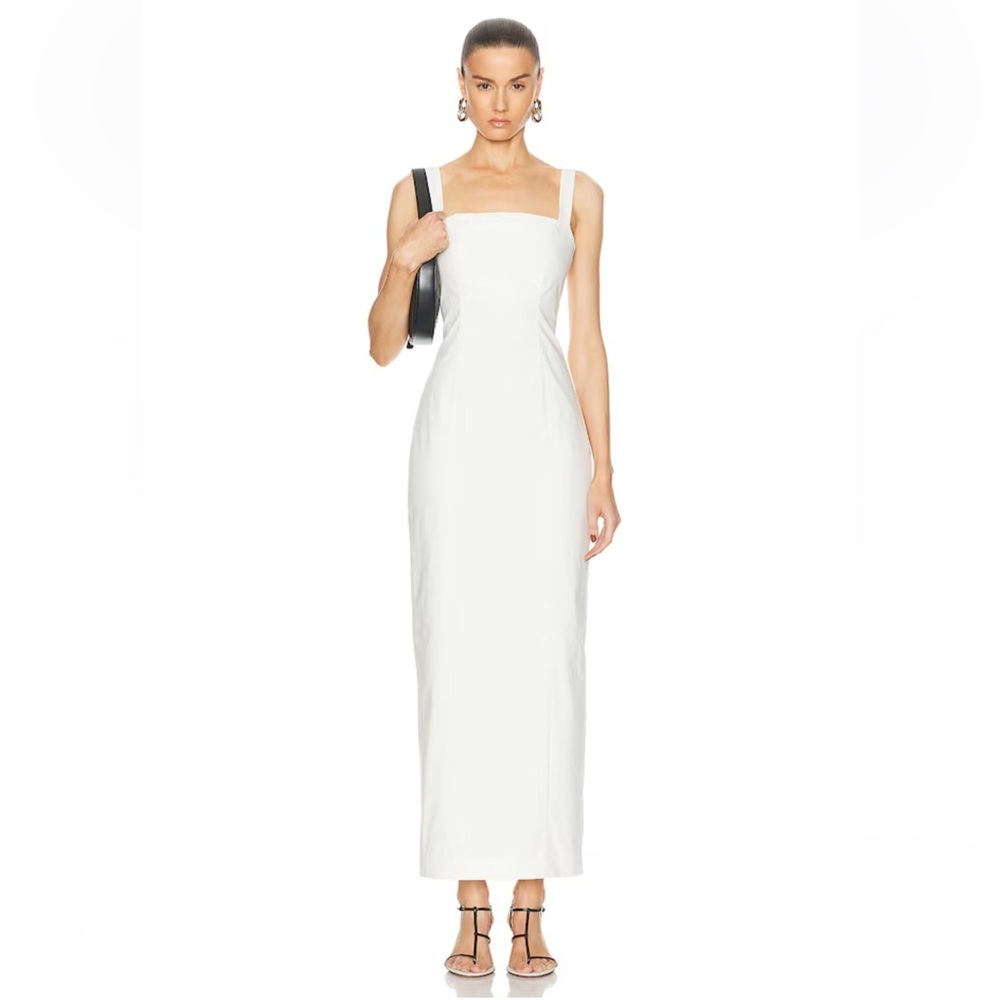 L'ACADEMIE by Marianna Renia Maxi Dress White cream Sleeveless poplin Revolve S